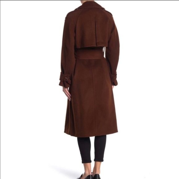 NWT VINCE | Belted Wool Blend Trench Coat - Picture 3 of 4